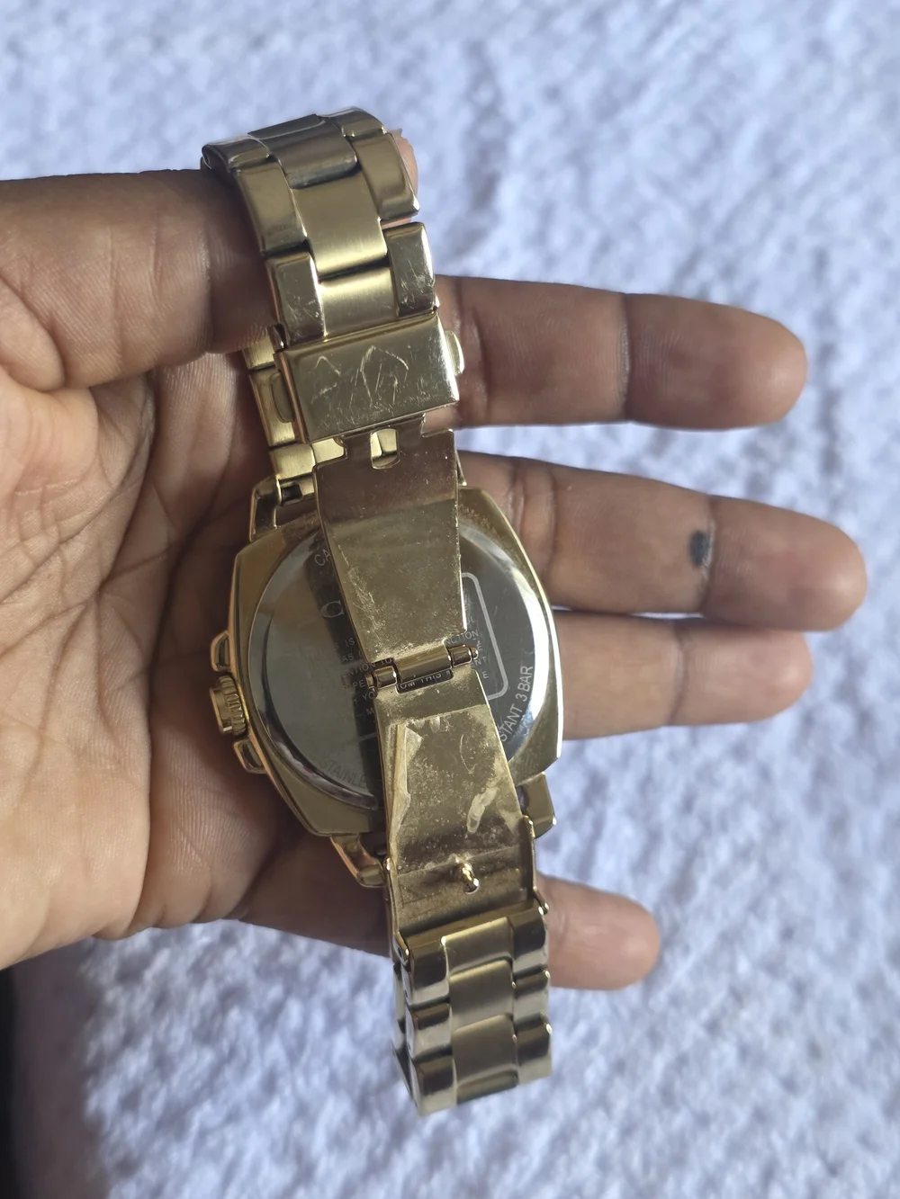 Coach Women’s Gold-Tone Crystal Bezel Bracelet Watch - Gold Need Battery